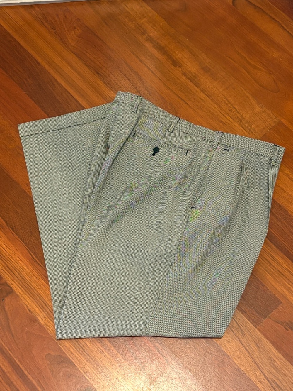 Louis Raphael Tailored Houndstooth Dress Pants